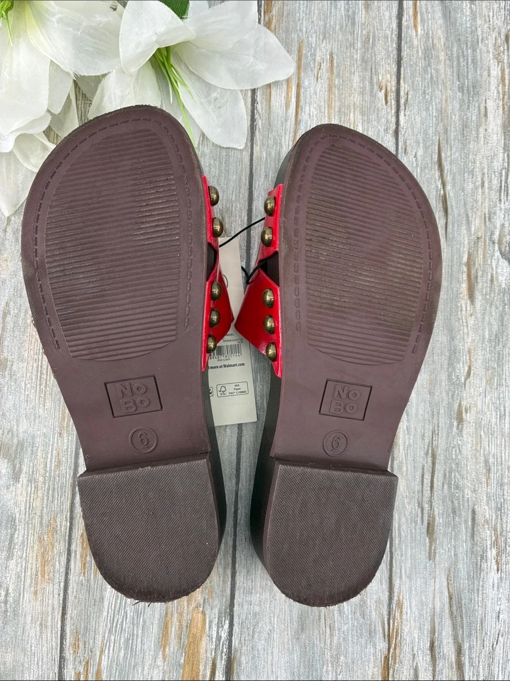 Women’s Sides Wooden Clog Slide Sandals Shoes Size 6